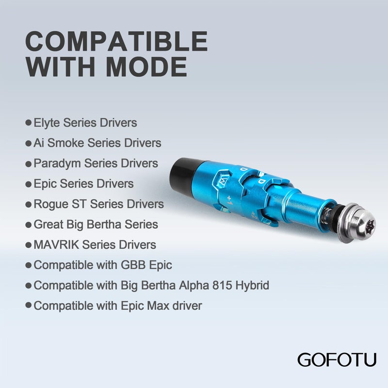 Gofotu .335 Blue Shaft Adapter Sleeve Compatible with Callaway Elyte Ai Smoke Series Drivers, Paradym, Epic, Rogue ST, Great Big Bertha, MAVRIK Series,815 Drivers - Image 4